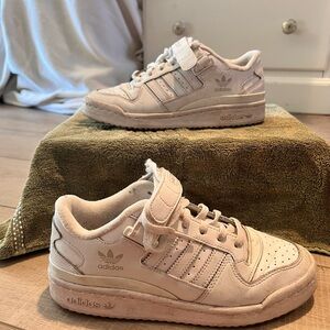 Adidas White Sneakers with Velcro strap